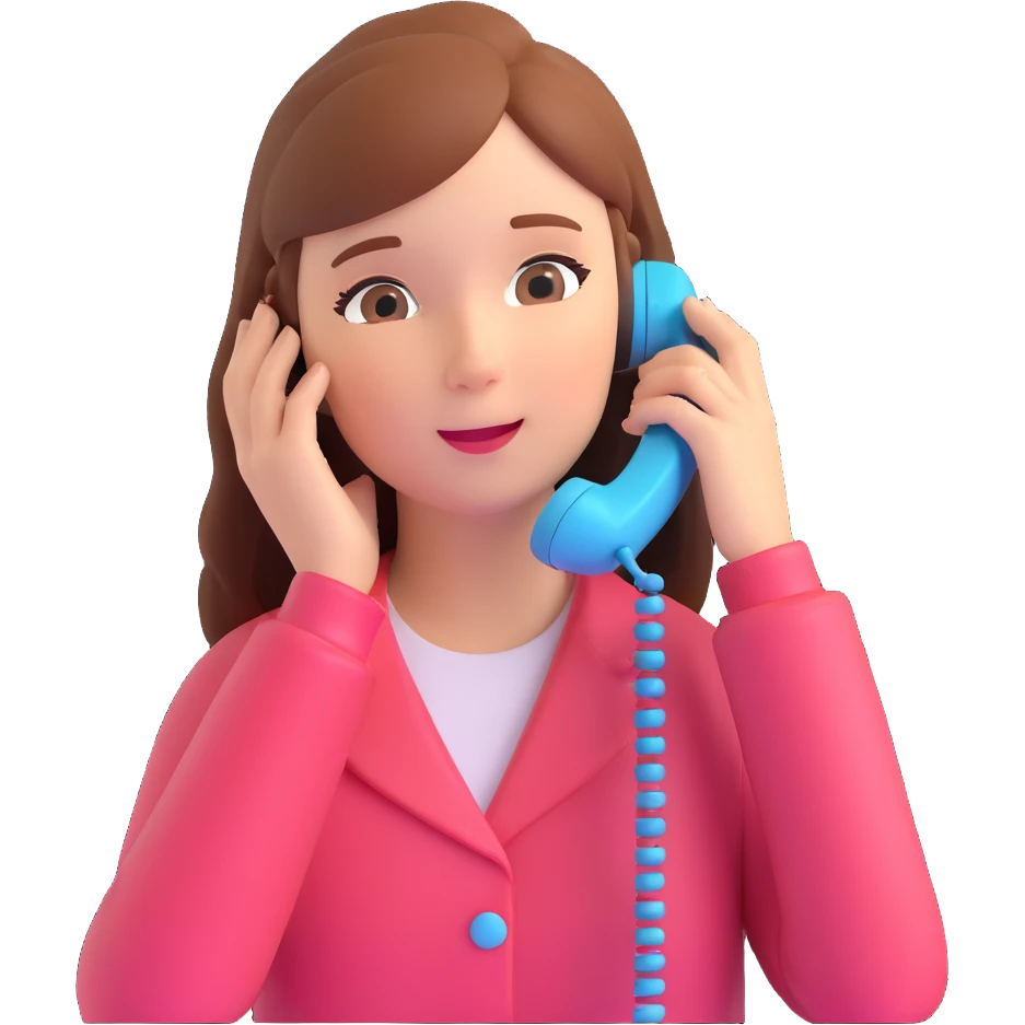 girl talking on phone bedroom background, close up pose emoji