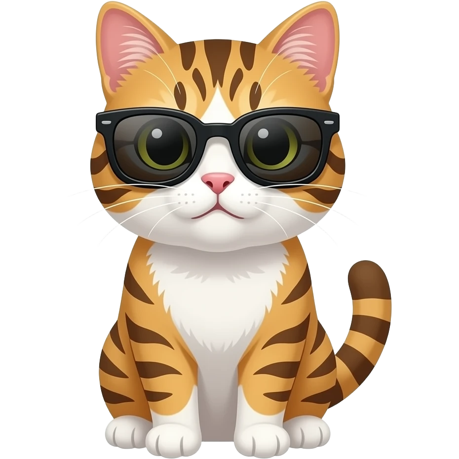 Cat wearing sunglasses emoji