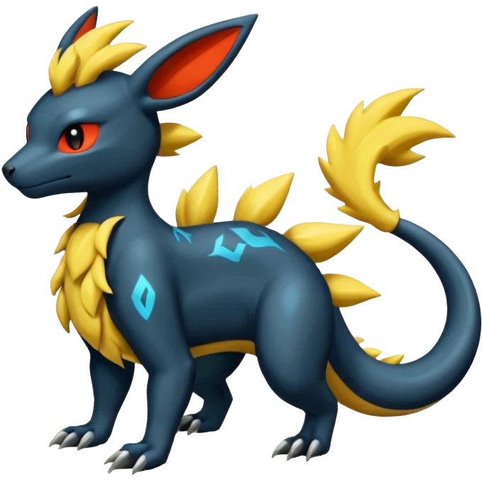 Flareon-Salandit-Electrike-Zeraora-Fakémon-hybrid-creature (full body)  emoji