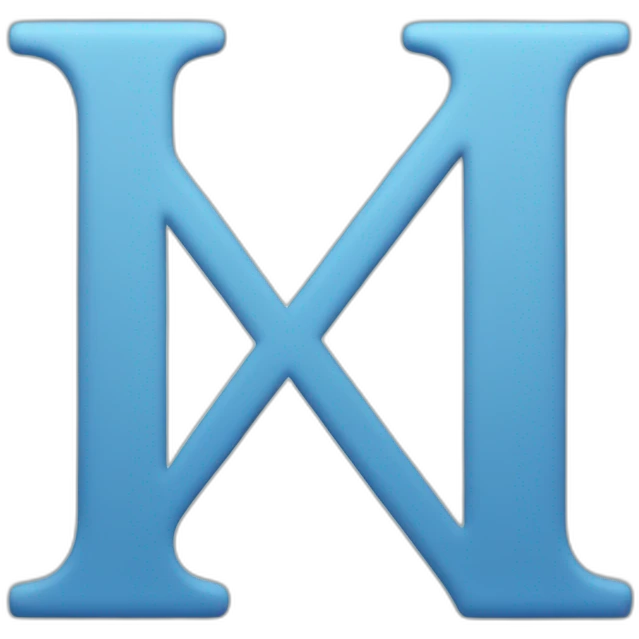blue colored sans serif letter k emoji
