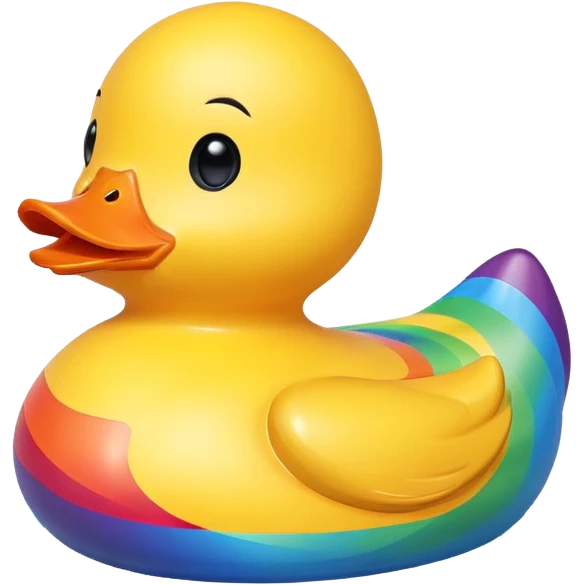 Rainbow Rubber duck  emoji
