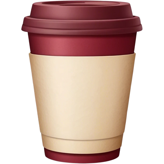 burgundy TAKEAWAY coffee emoji
