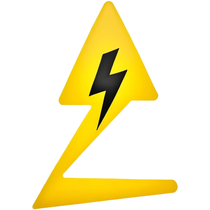high voltage electricity lightning bolt warning sign emoji
