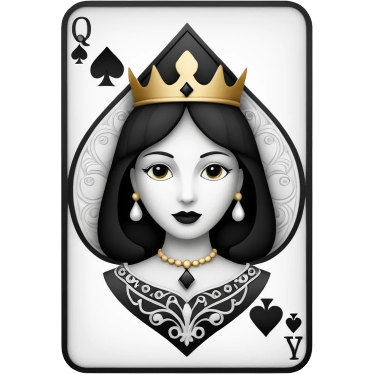 Queen of spades card emoji