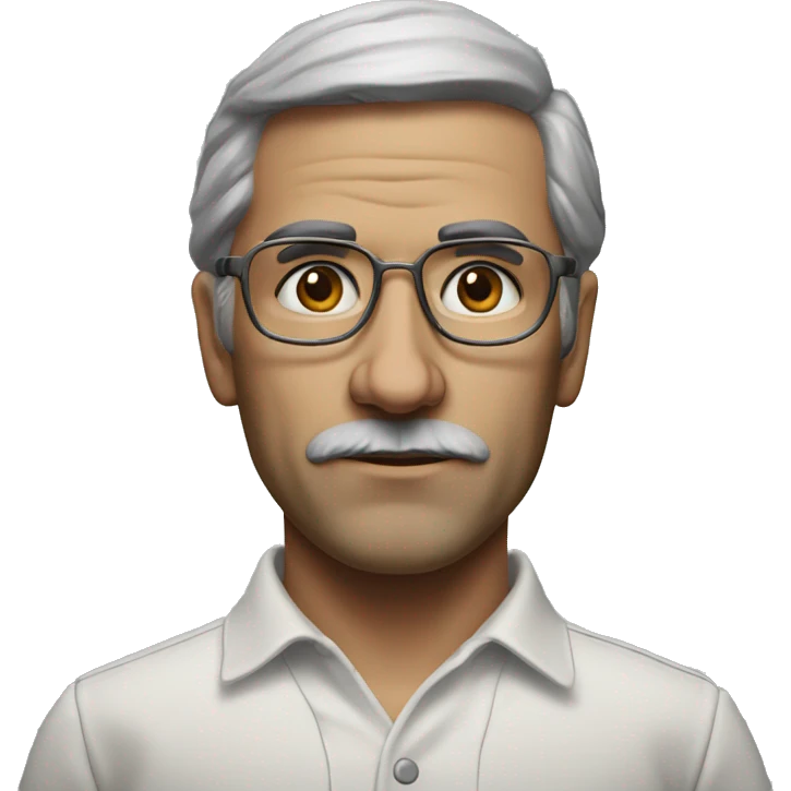 engenier 1970 photorealistic serious emoji