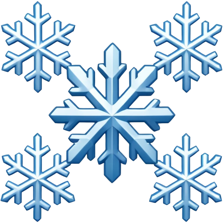 Snowflakes 3d emoji