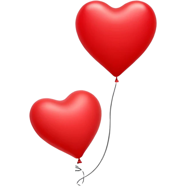 Romantic Valentines heart balloon emoji
