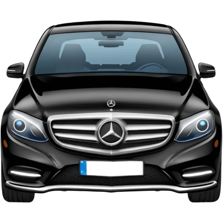 Crée-moi une voiture noire, berline, très classe Mercedes classe C. emoji