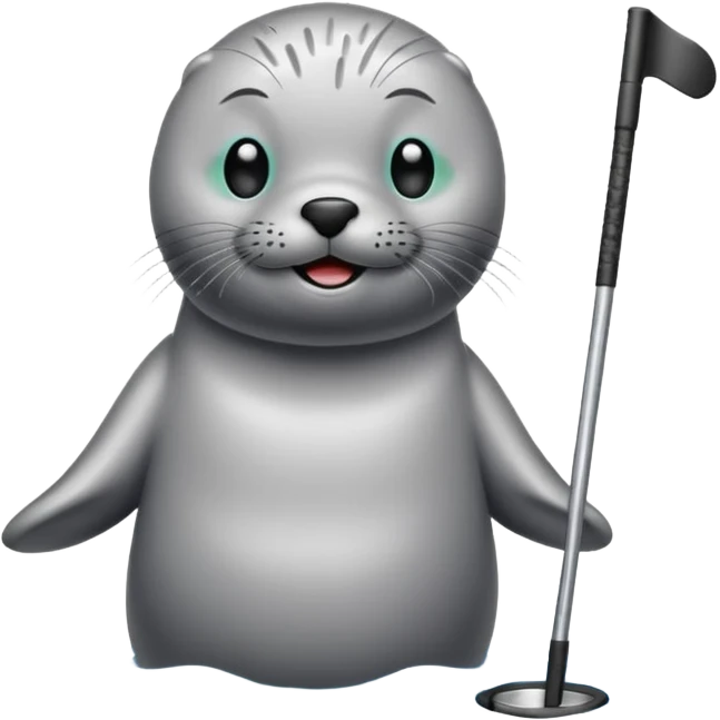Seal golfing emoji