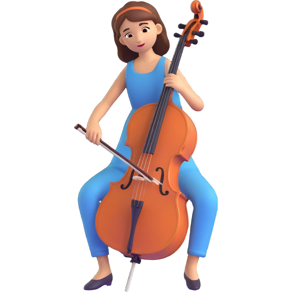 girl playing cello emoji