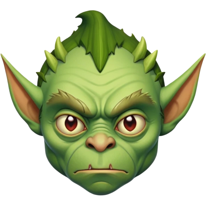 goblin with exaggerated resemblance to Steven Miller emoji