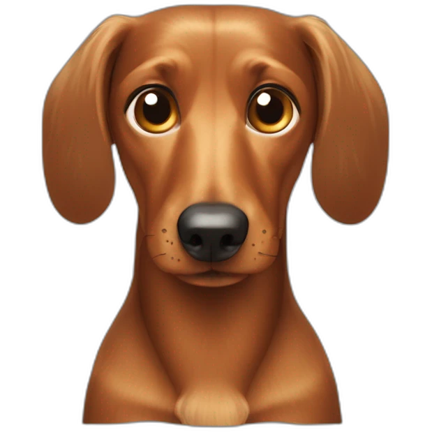 head of wired hair dachshound emoji