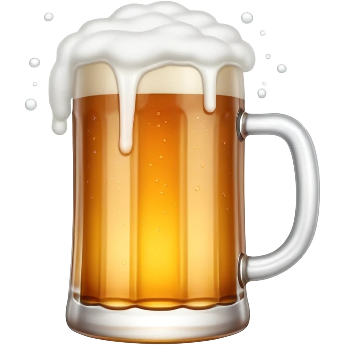 Tsingtao beer mug with foam emoji