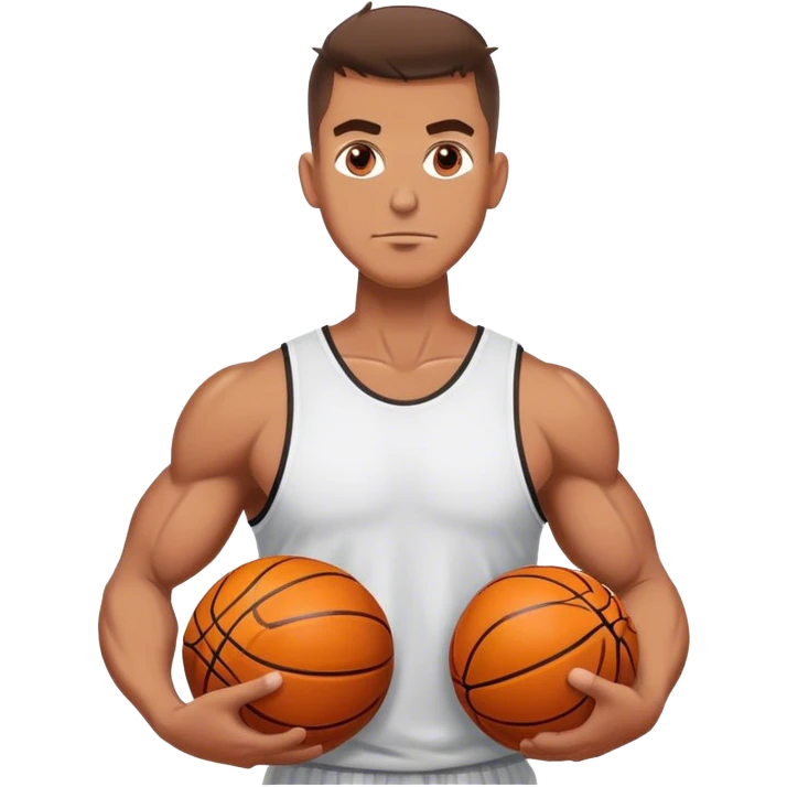 A hyper man with lots of balls emoji