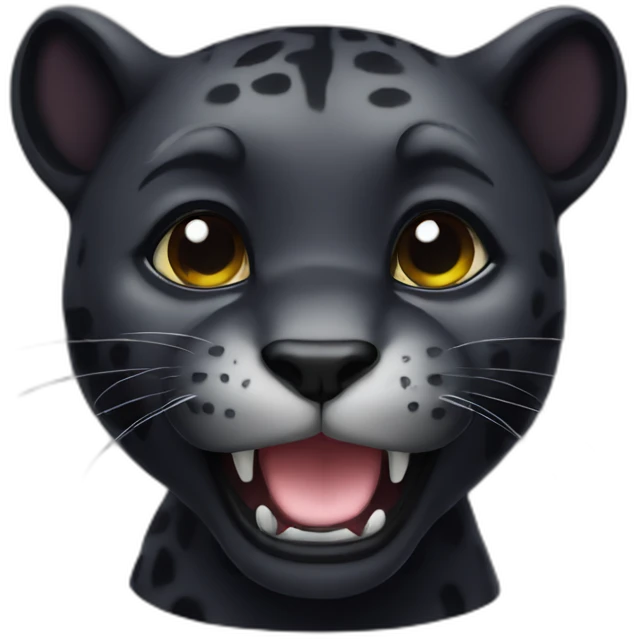 Cute little chubby Panther emoji