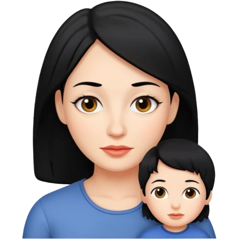 mother with black hair emoji