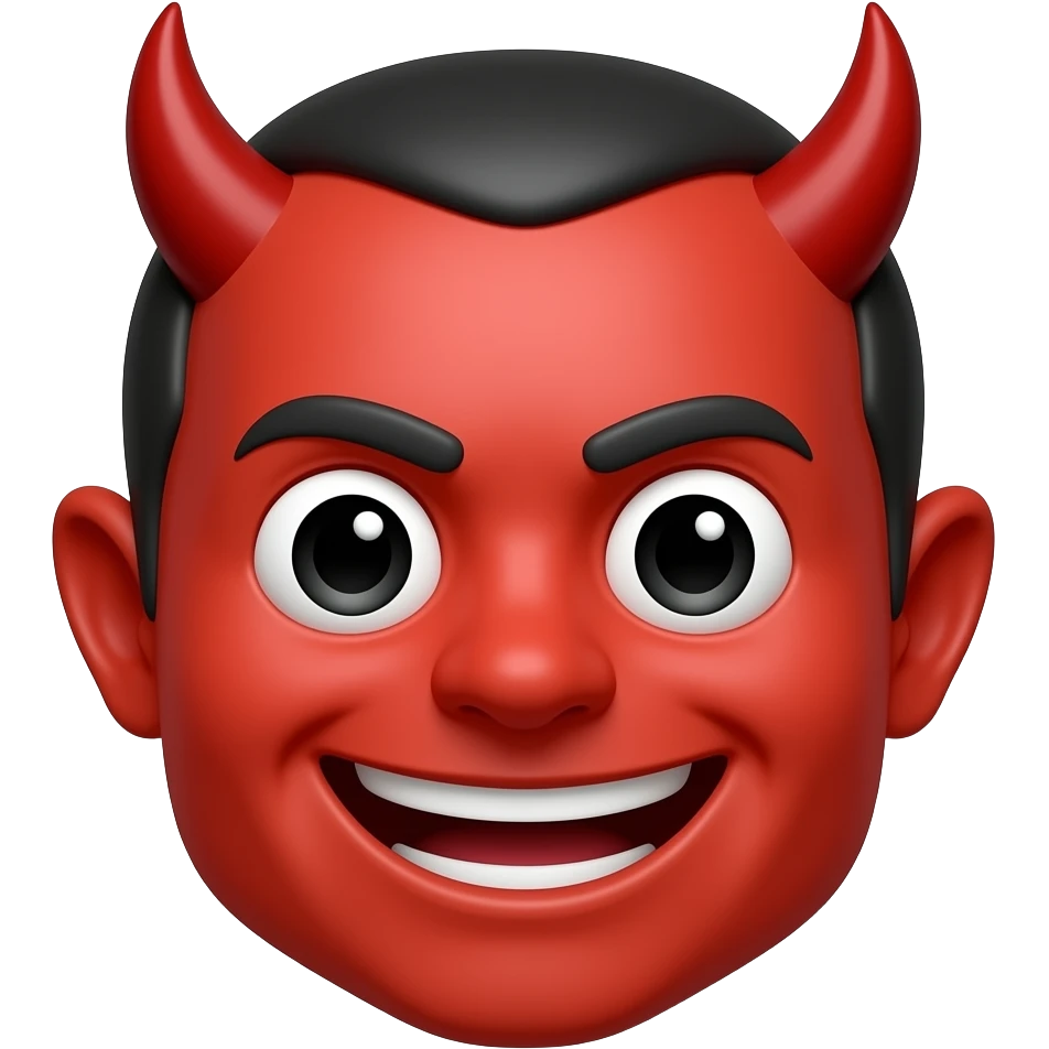 Emoji red face  demon hapoy emoji