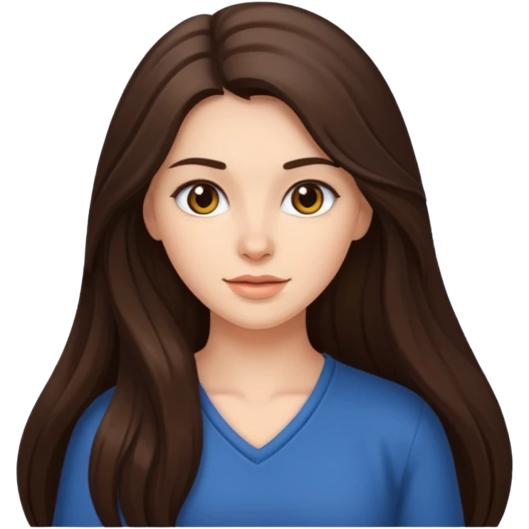 Pretty brunette long haired woman  emoji