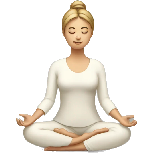 european woman meditating emoji