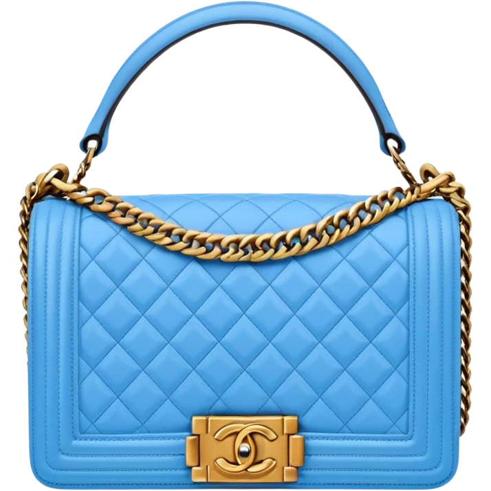 chanel le boy sky blue bag emoji