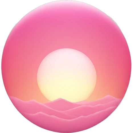 Pink rising sun emoji