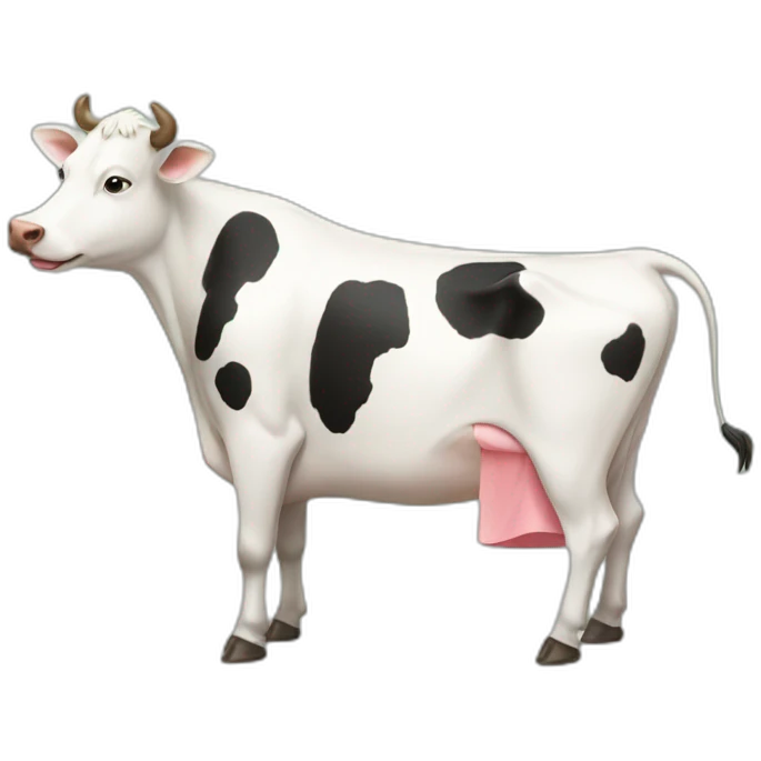 A cow giving a massage emoji