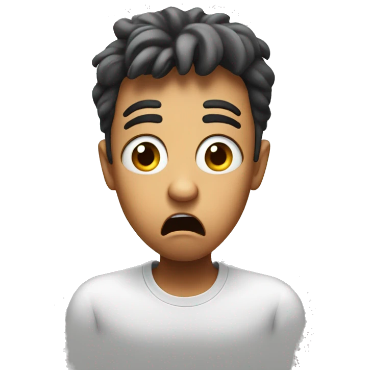 Shocked face with hands emoji