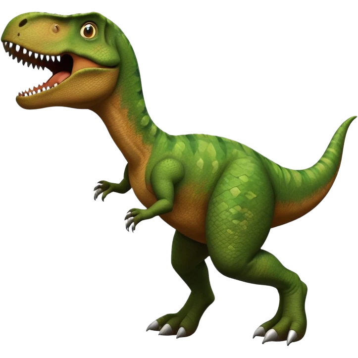 Dinosaur running from trex emoji