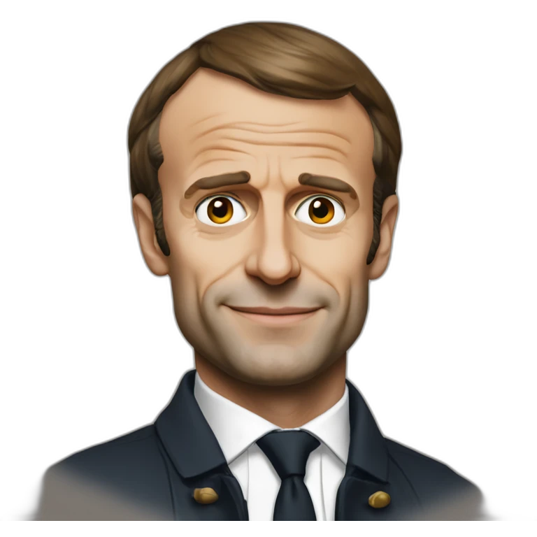 Emmanuel Macron with a Machiavellian idea emoji