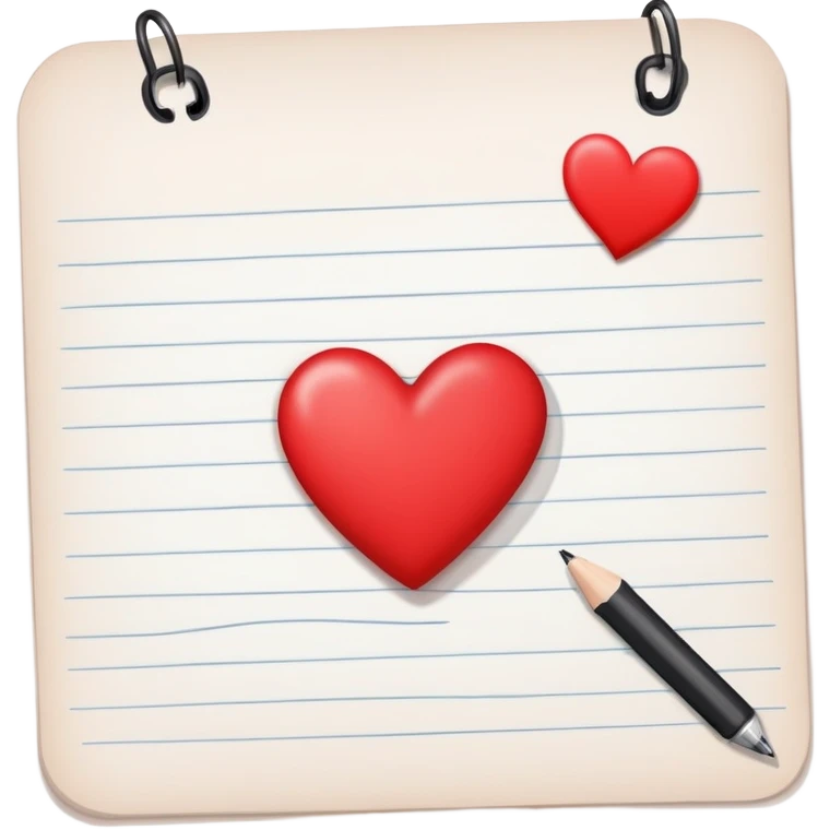 Cute note that says I miss you with a heart  emoji