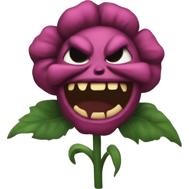 an evil flower emoji