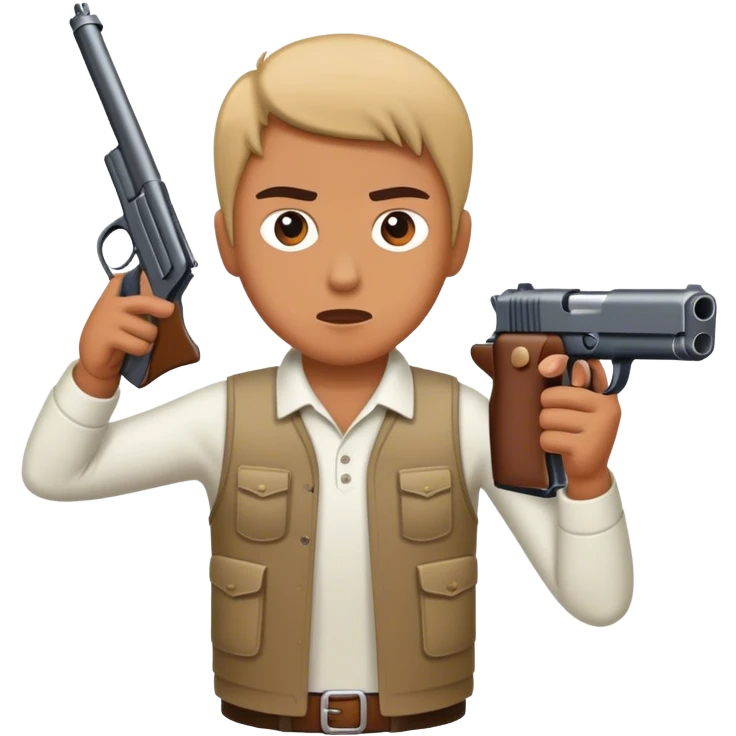 Gun pointed at me emoji