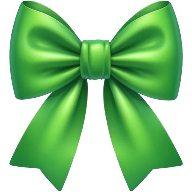 Green imoji bow emoji
