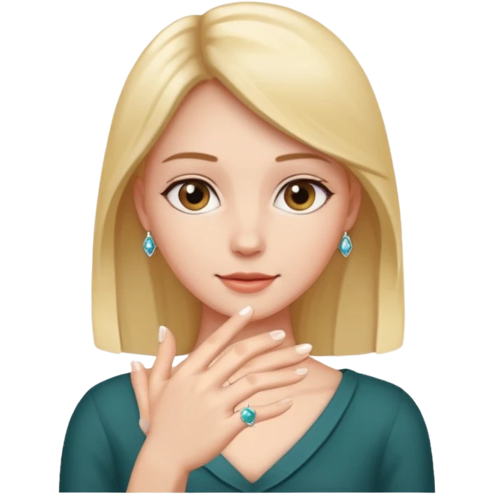 Engagement ring on left hand emoji
