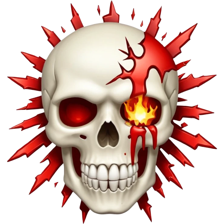 Skull exploding his head Iphone emoji