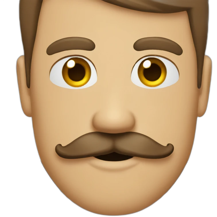 mustachioed man emoji