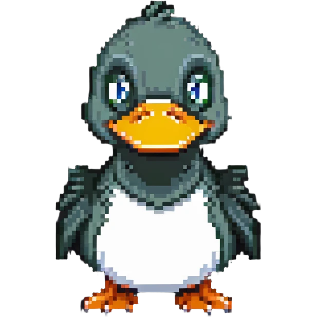doom duck with menacing expression emoji