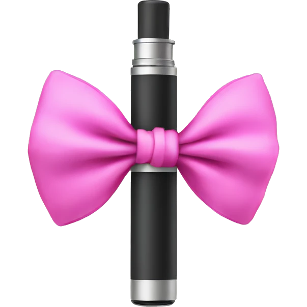 Vape with pink bow emoji