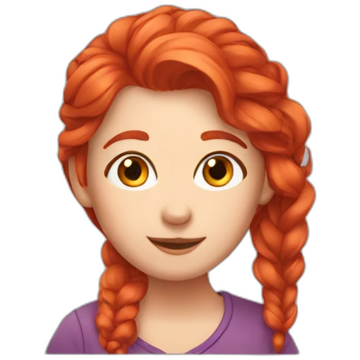 Cute red-head emoji