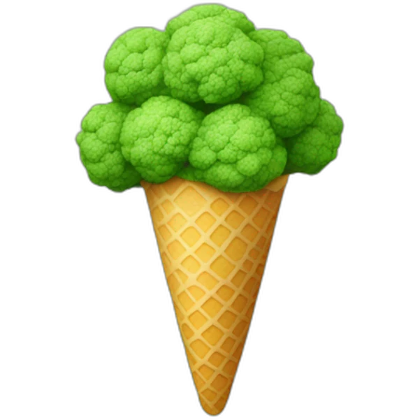 Broccoli ice cream  emoji