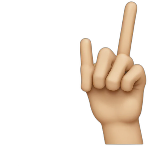 MIDDLE FINGER WITH GOLD RING emoji