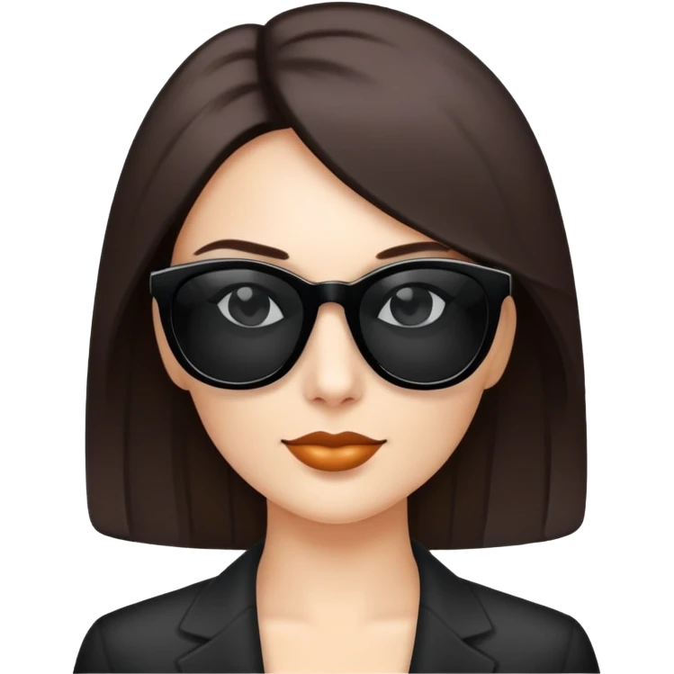 Professional woman with dark sunglasses emoji