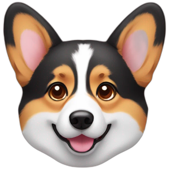 Cute Corgi head emoji