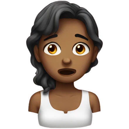 A girl crying emoji