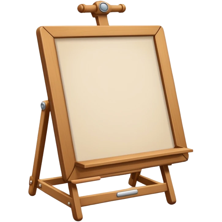 drawing board with classic wooden frame，front side emoji