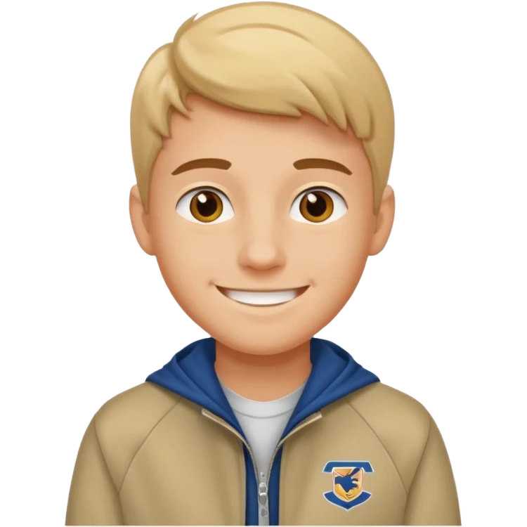 college boy with  college jacket emoji