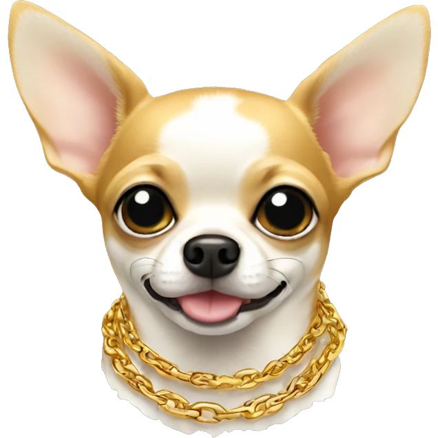 Chihuahua w gold chain emoji