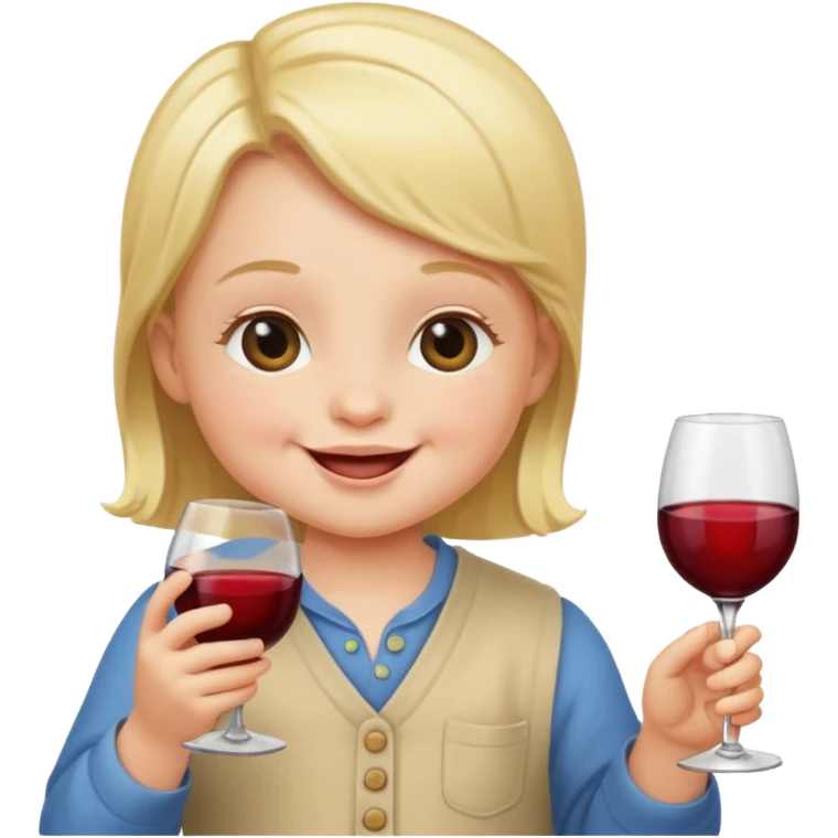 Bebé toma vino  emoji