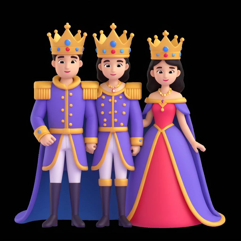 young king and queen posing emoji