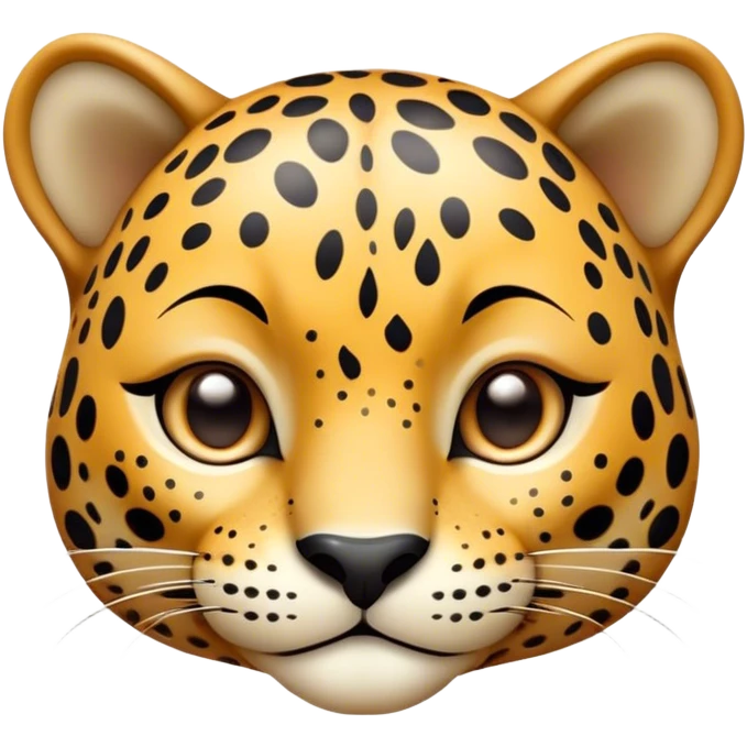 Cinematic Cute Jaguar Portrait Emoji, Head tilted playfully and inquisitively, with a smooth, agile form accented by delicate spotted patterns and round, sparkling eyes full of charm, Simplified yet irresistibly adorable features, highly detailed, glowing with a warm, inviting wild glow, high shine, affectionate and lively, stylized with a touch of whimsical feline grace, soft glowing outline, capturing the essence of a mischievous yet loving jaguar that feels like it could pounce out of the screen into your arms! emoji